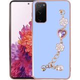 Başkenttekno Samsung Galaxy S20 Fe Kılıf El Tutamaçlı Kamera Korumalı Taka Silikon Kapak - Mor