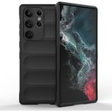 Başkenttekno Samsung Galaxy S23 Ultra Kılıf Esnek Tpu Oyuklu Arka Yüzey Tasarımlı Etnik Silikon Kapak - Siyah