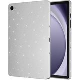 Başkenttekno Samsung Galaxy Tab S9 Fe Simli Parlak Görünümlü Tablet Koton Kılıf - Gümüş