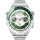 Başkenttekno SK41 Klasik Çelik Kasa Bluetooth Arama Özellikli Lüks Tasarım Akıllı Saat Çift Kardonlu - Gümüş - 49 mm