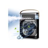 Başkenttekno Type-C Girişli Masaüstü Mini Klima Gece Lambalı Buharlı Hava Soğutucu Vantilatör 3 Kademeli Taşinabilir Soğutucu 600 ML