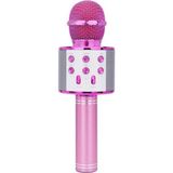 Başkenttekno WS-858 Karaoke Mikrofon Aux USB ve Sd Kart Girişli Bluetooth Hoparlör - Pembe