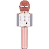 Başkenttekno WS-858 Karaoke Mikrofon Aux USB ve Sd Kart Girişli Bluetooth Hoparlör - Rose Gold