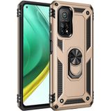 Başkenttekno Xiaomi Mi 10T 5g Kılıf Vega Tank Sert Yüzüklü Standlı Zırh Koruma Kapak - Gold