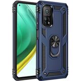 Başkenttekno Xiaomi Mi 10T 5g Kılıf Vega Tank Sert Yüzüklü Standlı Zırh Koruma Kapak - Mavi