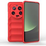 Başkenttekno Xiaomi Mi 13 Ultra Kılıf Esnek Tpu Oyuklu Arka Yüzey Tasarımlı Etnik Silikon Kapak - Kırmızı