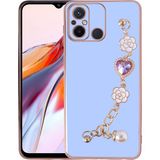 Başkenttekno Xiaomi Redmi 12C Kılıf El Tutamaçlı Kamera Korumalı Zore Taka Silikon Kapak - Mor