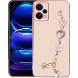 Başkenttekno Xiaomi Redmi Note 12 4g El Tutamaçlı Kamera Korumalı Taka Silikon Kapak Kılıf - Pembe