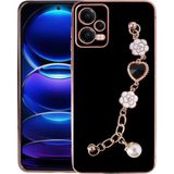 Başkenttekno Xiaomi Redmi Note 12 5g El Tutamaçlı Kamera Korumalı Zore Taka Silikon Kapak Kılıf - Siyah