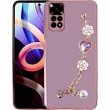 Başkenttekno Xiaomi Redmi Note 12 Pro 4g El Tutamaçlı Kamera Korumalı Taka Silikon Kapak Kılıf - Mor