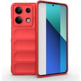 Başkenttekno Xiaomi Redmi Note 13 4g Kılıf Esnek Tpu Oyuklu Arka Yüzey Tasarımlı Etnik Silikon Kapak - Kırmızı