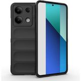 Başkenttekno Xiaomi Redmi Note 13 4g Kılıf Esnek Tpu Oyuklu Arka Yüzey Tasarımlı Etnik Silikon Kapak - Siyah