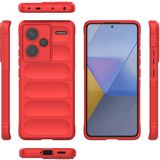 Başkenttekno Xiaomi Redmi Note 13 Pro Plus 5g Kılıf Esnek Tpu Oyuklu Arka Yüzey Tasarımlı Etnik Silikon Kapak - Kırmızı