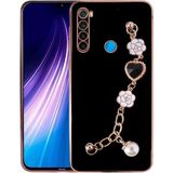 Başkenttekno Xiaomi Redmi Note 8 Kılıf El Tutamaçlı Kamera Korumalı Taka Silikon Kapak - Siyah