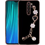 Başkenttekno Xiaomi Redmi Note 8 Pro Kılıf El Tutamaçlı Kamera Korumalı Taka Silikon Kapak - Siyah