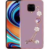 Başkenttekno Xiaomi Redmi Note 9 Pro Kılıf El Tutamaçlı Kamera Korumalı Taka Silikon Kapak - Mor