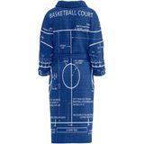 Basketball Court Blueprint - Basketbol Sahası Bornoz - Renkli - Standart