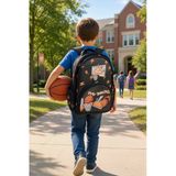 Basketbol Basketball Okul Sırt Çantası 41X36x16 Cm Çocuklar İçin Spor Temalı Günlük Okul Çantası