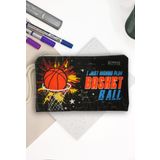 Basketbol Desenli Kalem Kutusu Yıkanabilir Bez Kalemlik