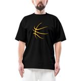 Basketbol Neon Oversize Siyah Tişört - M