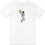 Basketbol Oyuncu Astronot Beyaz Tişört - M