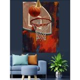Basketbol Potası Atış Dekoratif Kanvas - Mdf Ahşap Tablo