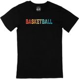 Basketbol Renkli Siyah Tişört - XL