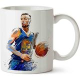 Basketbol Stephen Curry Golden State Porselen Kupa Bardak - Beyaz - 300 cc
