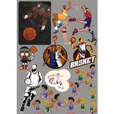 Basketbol Sticker Set 5 15 Parça Telefon, Tablet, Defter, Laptop Sticker