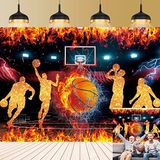 Basketbol Tema Fotoğrafçılık Backdrop 8x6FT Yıldız Slam Dunk Basketbol Spor Arka Plan Boys Basketbol Mutlu Doğum Günü Partisi Süslemeleri Malzemeleri