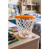 Basketbol Temalı Dekoratif Çocuk Odası Çöp Kovası - 18 cm - Basketbol Potası Çocuk Odası Çöp Kovası Beyaz 18 x 18