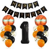 Basketbol Temalı Doğum Günü Balon Set Konsepti - Çok Renkli - 1