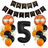 Basketbol Temalı Doğum Günü Balon Set Konsepti - Çok Renkli - 5