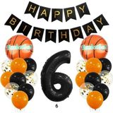 Basketbol Temalı Doğum Günü Balon Set Konsepti - Çok Renkli - 6