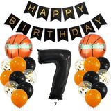 Basketbol Temalı Doğum Günü Balon Set Konsepti - Çok Renkli - 7