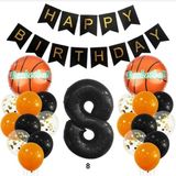Basketbol Temalı Doğum Günü Balon Set Konsepti - Çok Renkli - 8