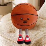 Basketbol Yastığı, Spor Yastığı Kabarık Basketbol Peluş Sevimli Şekilli Basketbol Dekor Yastık Spor Temalı Spor Yatak Odası Dekorasyonu için Kırlent (35,8 cm)