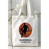 Basketbolcu Basketbol Basket Baskılı Bez Omuz Çantası Kişiye Özel Model 11