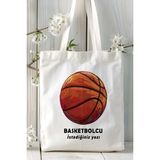 Basketbolcu Basketbol Basket Baskılı Bez Omuz Çantası Kişiye Özel Model 12