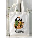 Basketbolcu Basketbol Basket Baskılı Bez Omuz Çantası Kişiye Özel Model 14