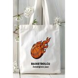 Basketbolcu Basketbol Basket Baskılı Bez Omuz Çantası Kişiye Özel Model 26