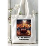 Basketbolcu Basketbol Basket Baskılı Bez Omuz Çantası Kişiye Özel Model 36