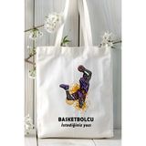Basketbolcu Basketbol Basket Baskılı Bez Omuz Çantası Kişiye Özel Model 4
