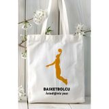 Basketbolcu Basketbol Basket Baskılı Bez Omuz Çantası Kişiye Özel Model 5