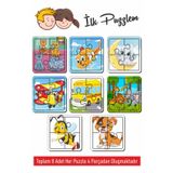 Baskı Atölyesi Sevimli Arı, Köpek, Kedi, Aydede, Helikopter, Uçak, Hayvanlar, Kediler Oluşan Ahşap Puzzle 4 Parça