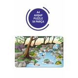 Baskı Atölyesi Sevimli Hayvanlar A4 54 Parça Puzzle, Oyuncak, Yapboz A4PUZZ1207