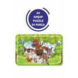 Baskı Atölyesi Sevimli Hayvanlar A4 54 Parça Puzzle, Oyuncak, Yapboz A4PUZZ1285