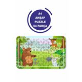 Baskı Atölyesi Sevimli Hayvanlar A4 54 Parça Puzzle, Oyuncak, Yapboz A4Puzz1360