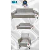 Baskı Desenli Elastik Esnek Kadife Koruyucu Giydirme Koltuk Örtüsü - Bk-01 - 3+2+1 (3 Parça Set) - 10 x 10 cm - Metalik