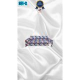 Baskı Desenli Elastik Esnek Kadife Koruyucu Giydirme Koltuk Örtüsü - Bk-02 - 2'li (1 Parça) - 10 x 10 cm - Mor
